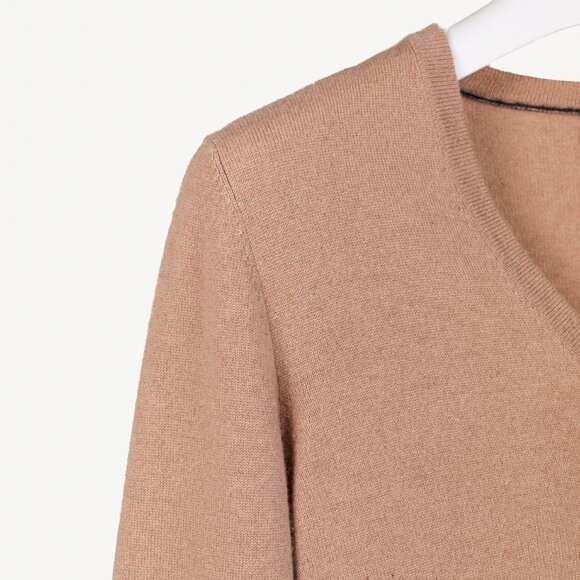 Brunello Cucinelli Beige Cashmere Elbow-Patch Sweater - Picture 4 of 9